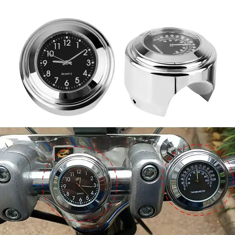 Universal Motorcycle Clock Waterproof Luminous Handlebar Watch Lightweight Bike Scooter Clock for yamaha ybr kawasaki ninja 250r