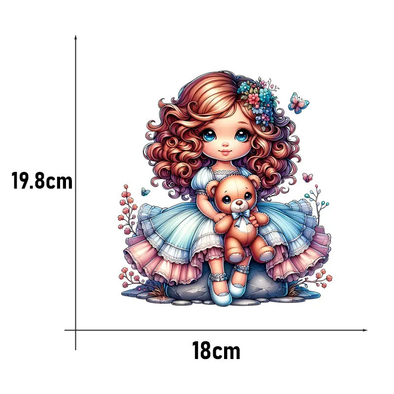 Cartoon cute angel girl Heat Transfer patch for clothing DIY children\'s printing, used for clothing ironing applications