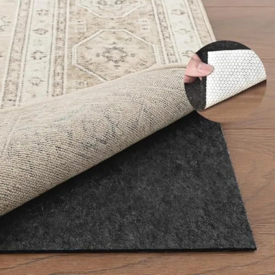 

Deep Dream Dual Surface 8'x10' Rug Pad Waterproof 1/8 Thick Felt + Natural Rubber Backing Non Slip Carpet Gripper for Area Rugs