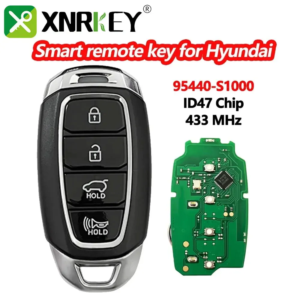 

XRNKEY 4B Smart Remote Car Key For Hyundai Santa Fe Elantra Kona Palisade95440-S1000 HITAG 3 47 CHIP 95440-S1000 TQ8-FOB-4F19