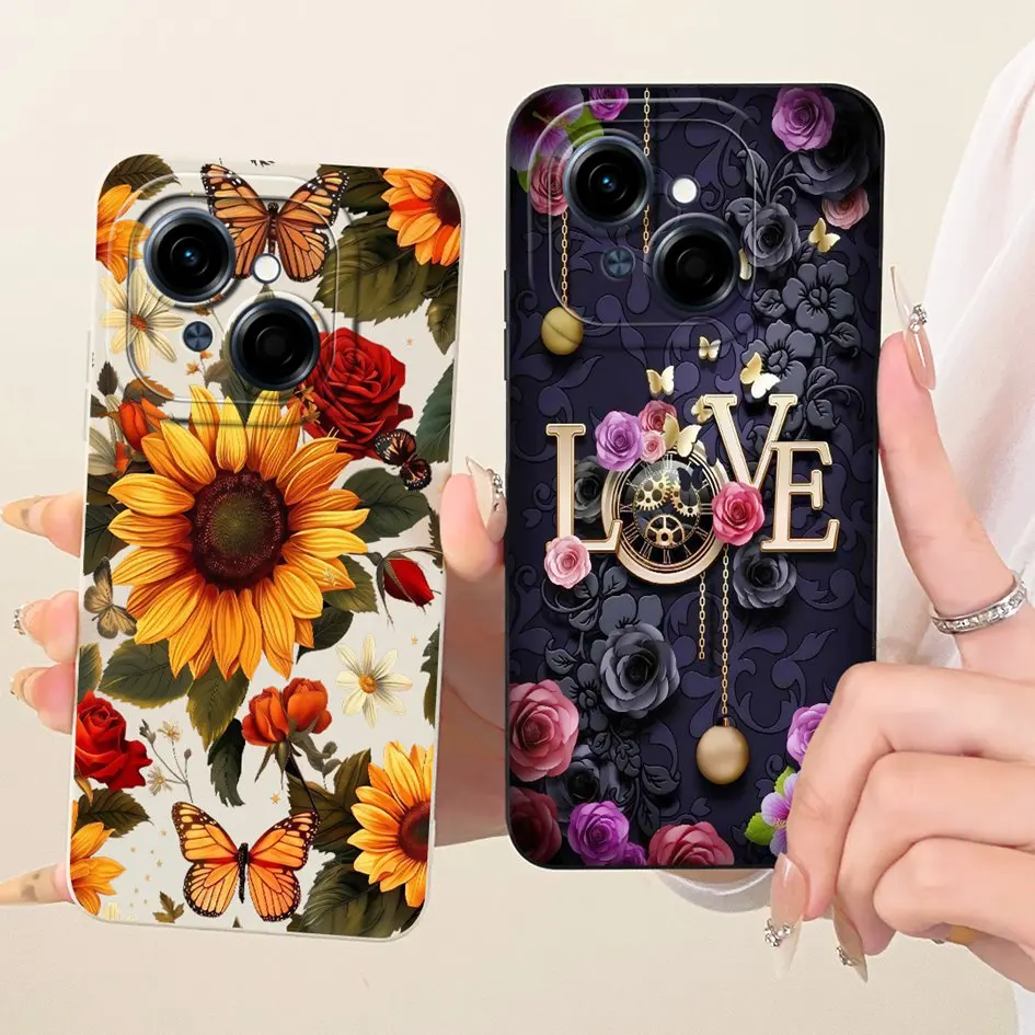 حافظة لهاتف Tecno Pop 9 4G KL4h غطاء خلفي ناعم من السيليكون مضاد للسقوط لهاتف Tecno Spark Go 1 1s غطاء Spark Go 2025 Capa