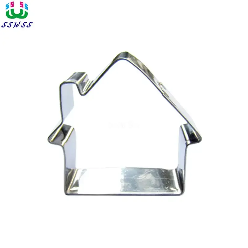 Very Simple And Practical Christmas Hut Shape Stainless Cake Decorating Tools,Stainless Steel Baking Biscuits  And Cookies Mold