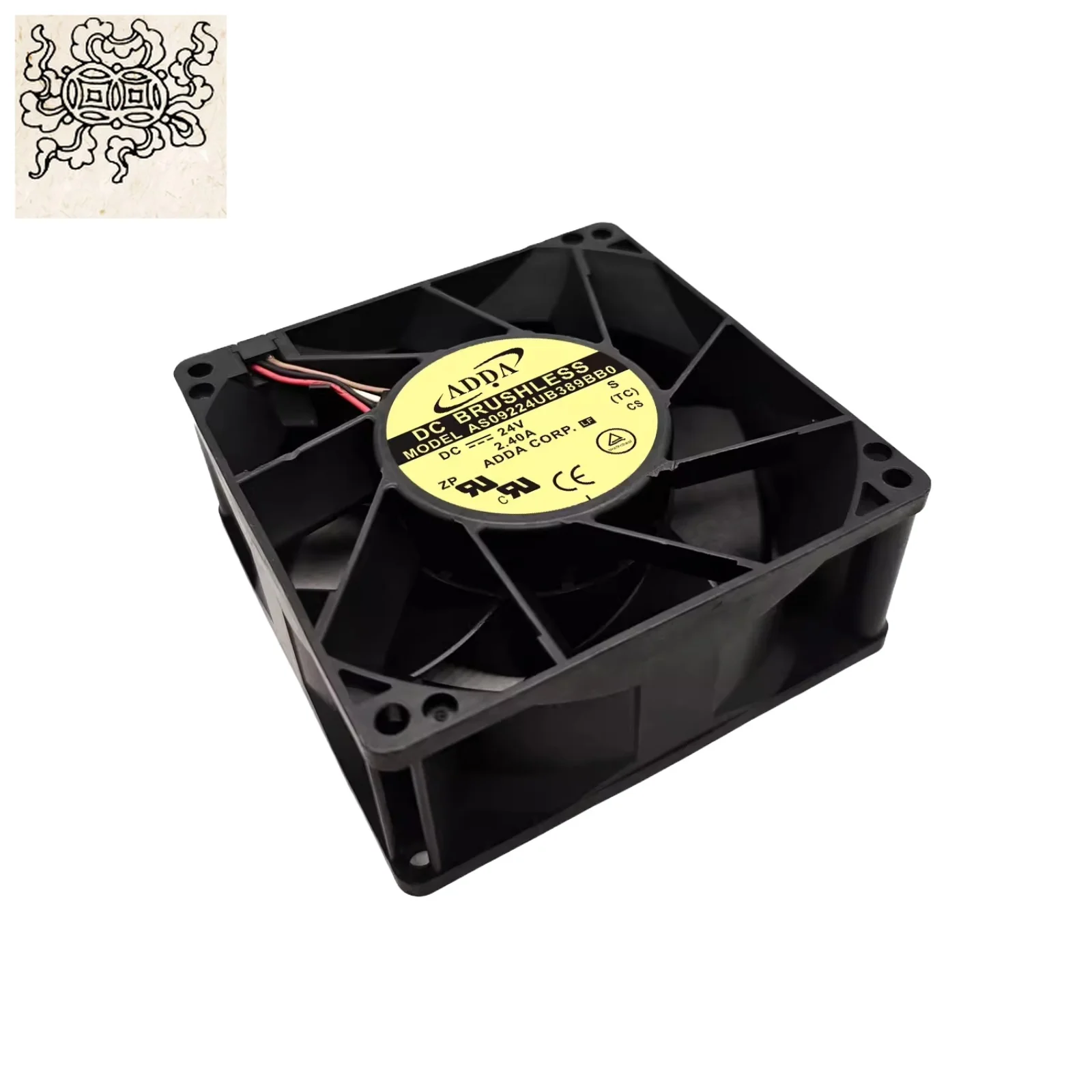 

Jinlingge для ADDA AS09224UB389BB0 92x92x38 мм DC 24 В 26 Вт 10300 об/мин 4-проводной ШИМ промышленный охлаждающий вентилятор высокой скорости