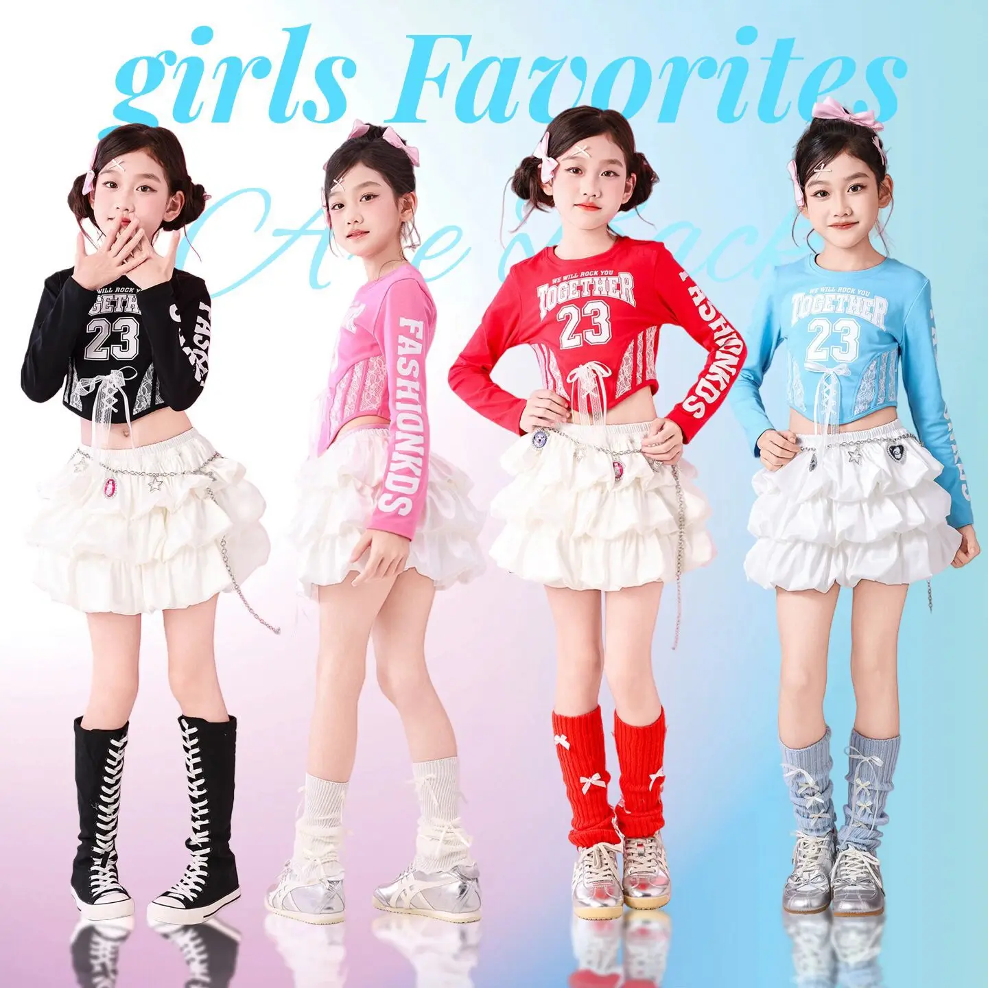 Children'S Jazz Dance Performance Clothes Group Performance K-pop Outfits Kids Hip Hop Clothing Stage Street Wear