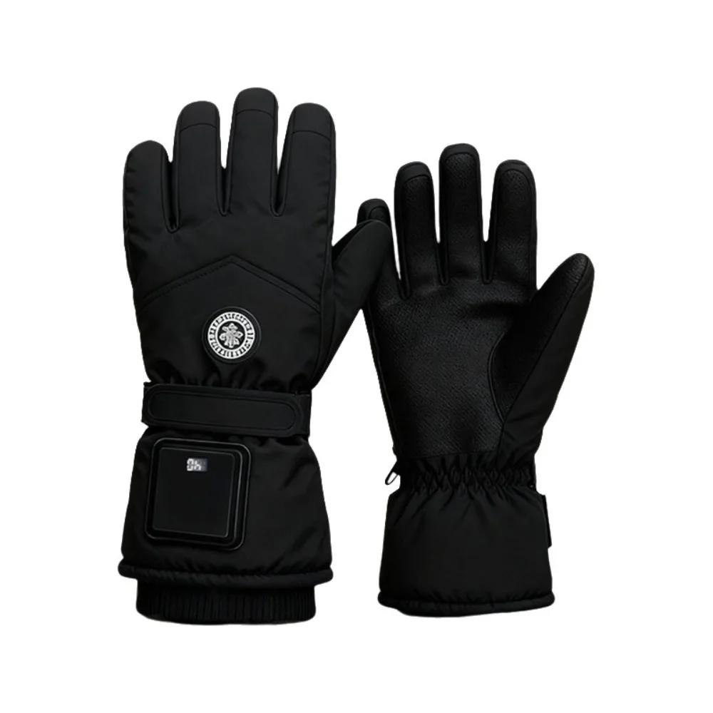 Windproof Electric Heated Gloves Thickening And Velvet Cold-Proof Smart Heated Gloves Adjustable 3 Heating Levels