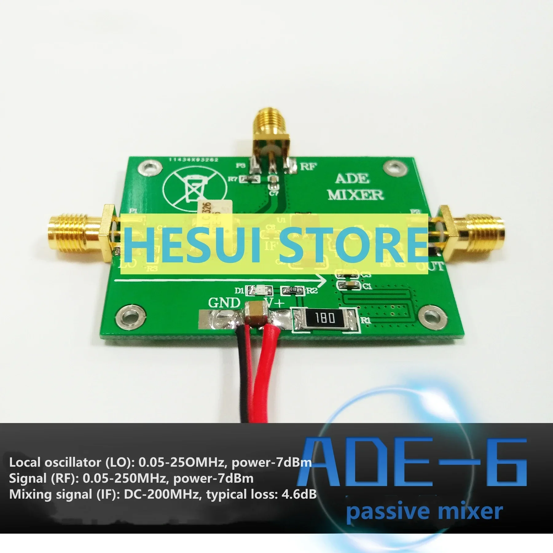 Passive mixer module RF ADE-6 up-frequency conversion 0.05M-250MHz down frequency conversion