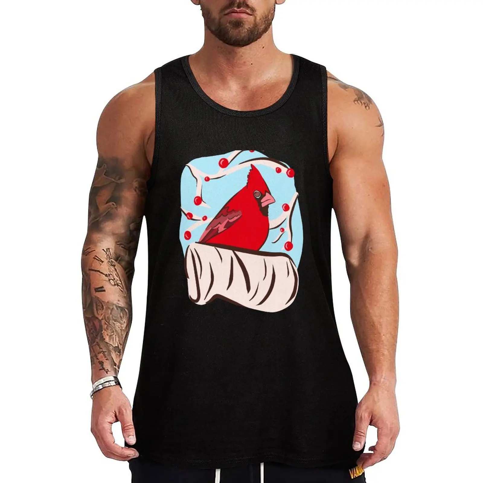 

Cardinal Tank Top t-shirt for men gym accessories man anime gym