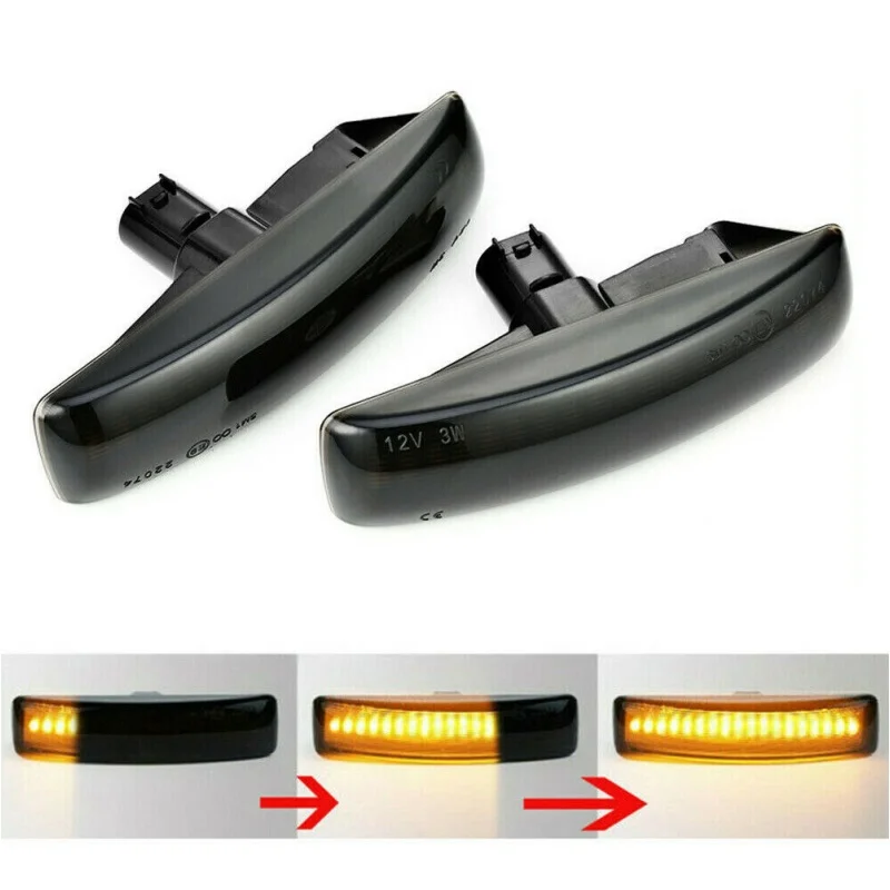 

2x Dynamic LED Side Indicator Repeater Light Amber For Discovery 3 4 Freelander 2 Range Rover Sport