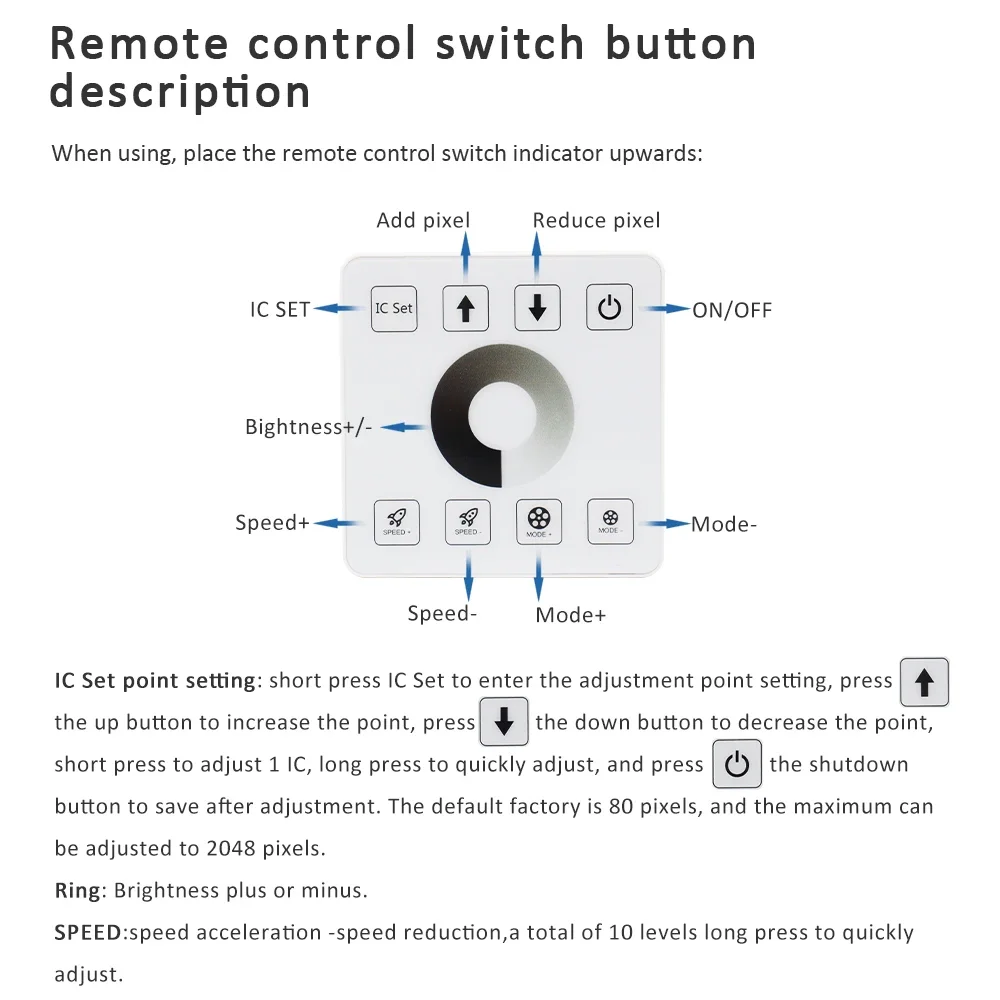 COB Horse Race LED Strip 24V WS2811 Running Water Flowing Light 360LEDs/m RF Touch Panel Controller 5M for home decoration