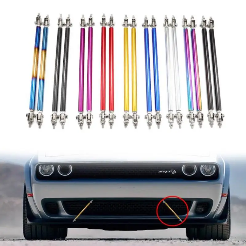 

2x Universal Racing Adjustable Front Rear Bumper Lip Splitter Support Bar Kit Racing 75mm/100mm/150mm/200mm Car Styling Tunning