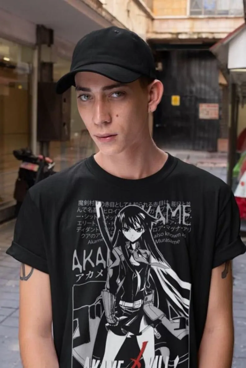 تي شيرت Akame Ga Kill Anime للجنسين، Leone، Esdeath، Mine، Waifu Shirt