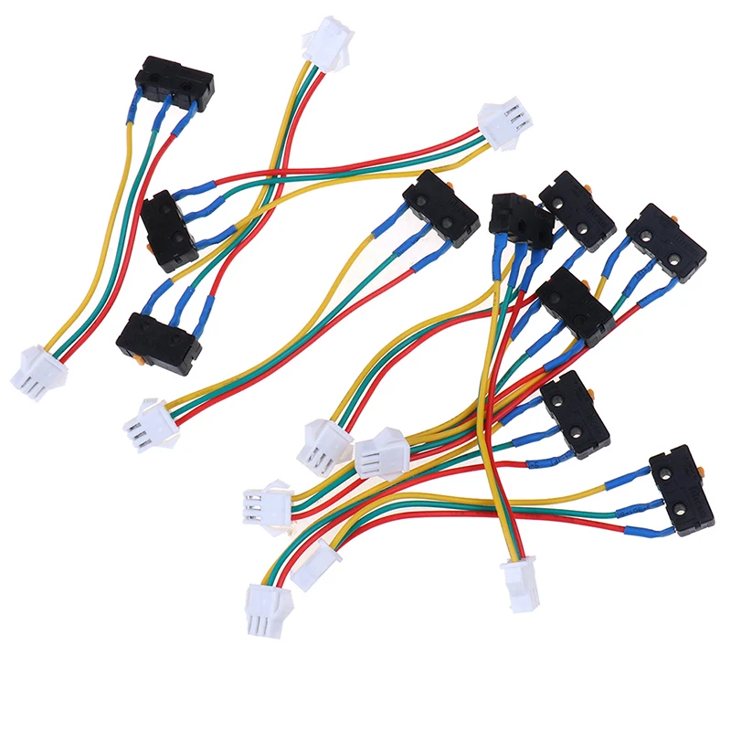 

10pcs Flame Retardant Material & Metal Gas Water Heater Micro Switch Three Wires Small On-off Control 0.6x1x2cm