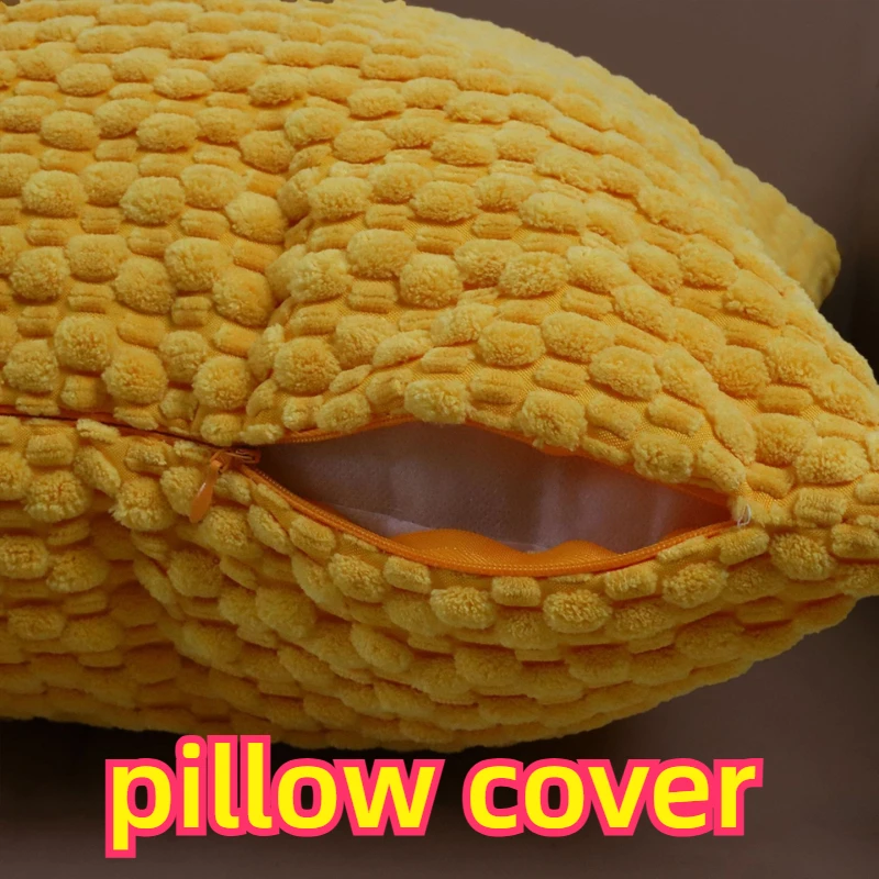 Stretchy Corduroy Lumbar Cushion Cover Bubble Pillow Case for Couch Sofa Back Chair Seat Protector Cushion Covers