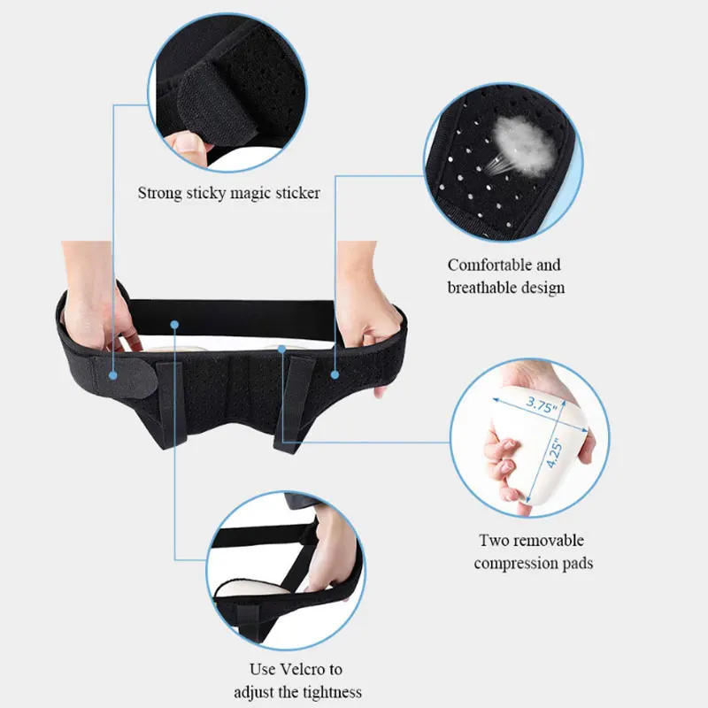 Men Hernia Support Belt Sports Inguinal Groin Hernia Pain Relief Truss Brace Air Band Adjustable Hernia Support for Training