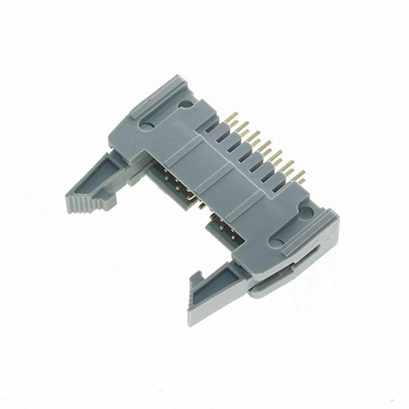 DC2 Pitch 2.54mm Straight Pin Curved Pin Buckle Flat Ribbon Cable Socket Connector 10/14/16/20/26/30/34/40/50/60/64Pin