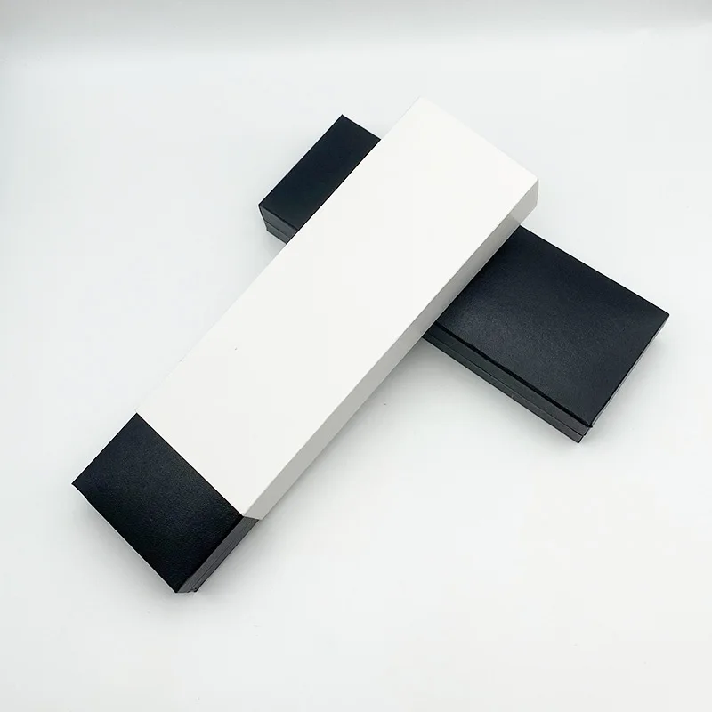 Imitation Leather Flip Cover Business Pen Box, Black Double Lead Groove Pen Gift Box