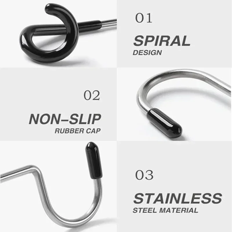 1PC Outdoor Camping Light Pole Hooks Stainless Steel Tent Pole Hooks Multi-functional Hooks Camping Equipment Pig Tail Style