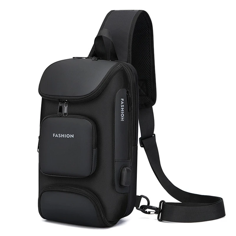 

New Fashionable Men's Chest Bag, Outdoor Casual Sports Single-shoulder Bag, Business Multi-layer Large-capacity Crossbody Bag