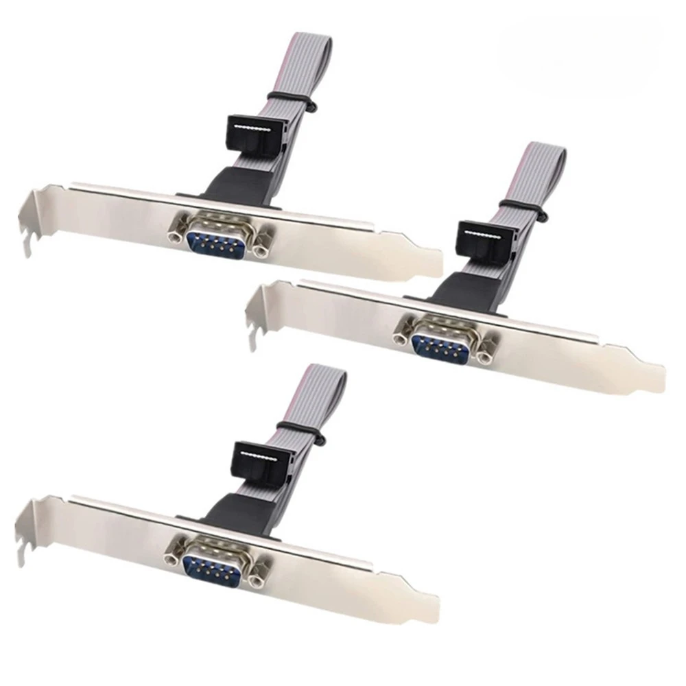 

1 шт. для материнской платы 9-контактный RS232 DB9 контактный порт Com лента последовательный кабель разъем кронштейн мужской высококачественные принадлежности аксессуары