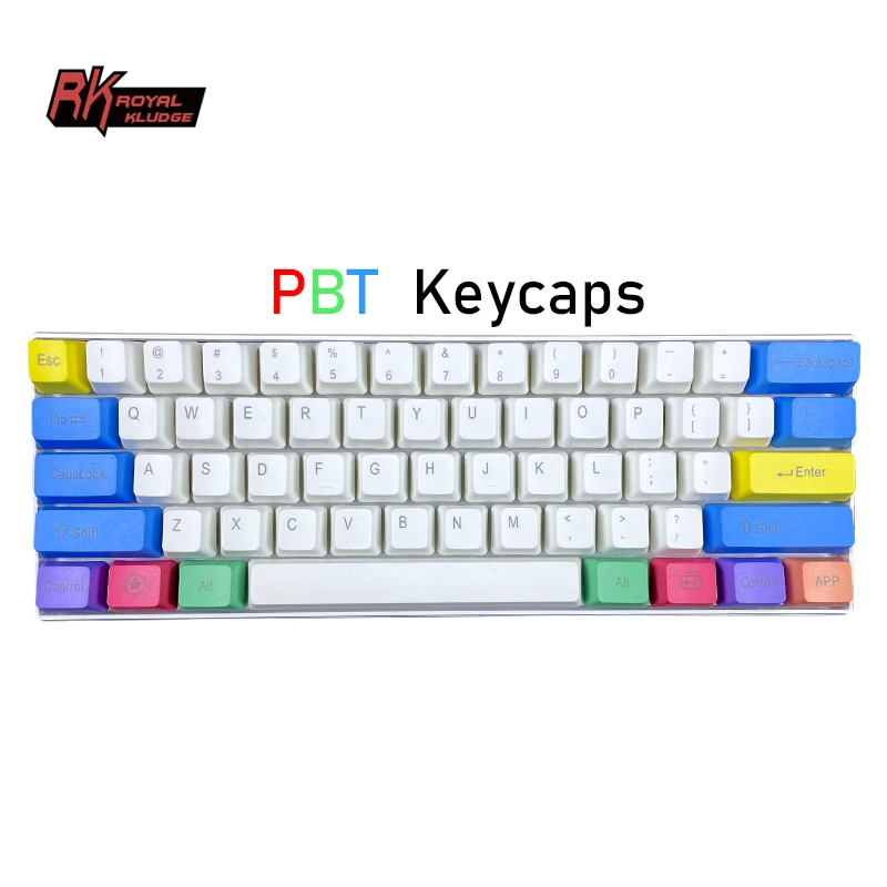 Royal Kludge RK61 Mechanical Keyboard Keycaps 61 Keys General PBT Two-color Injection Molding OEM Keycap for Cherry MX Gateron