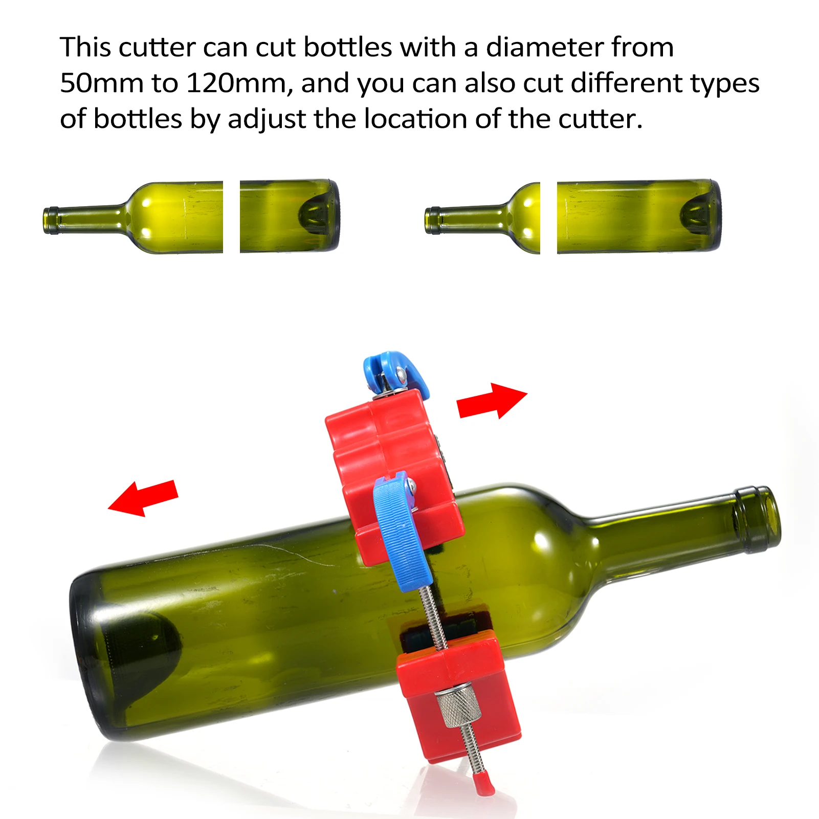 Glass Cutter For 1.26~3.7Inch Glass Bottle Cutter DIY Tools Wine Beer Cutter Wine Champagne Sculpture Glass Tube Cutting Machine