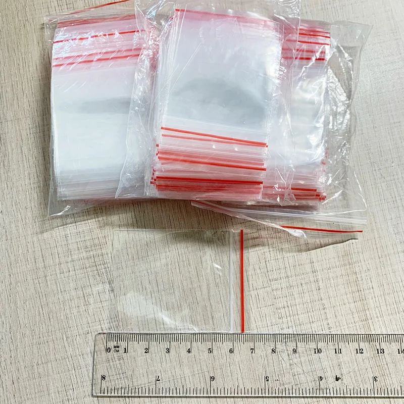 4x6CM 5x7CM 6x8CM 8x12CM 9x13CM 100pcs/lot Jewelry Plastic Bag 5x7/6x4cm Ziplock Zipped Lock Reclosable Plastic Poly Clear Bags