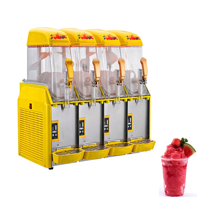 

Three Tanks Snow Melting Machine Commercial Beverage Fruit Juice Cold Drink Dispenser Frozen Slush Machine