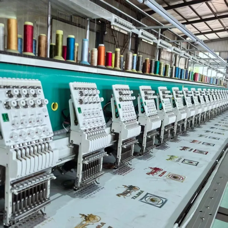 Industrial Computerized Embroidery Machine For Logo Cap And Uniform Embroidery Manufacturing Projects