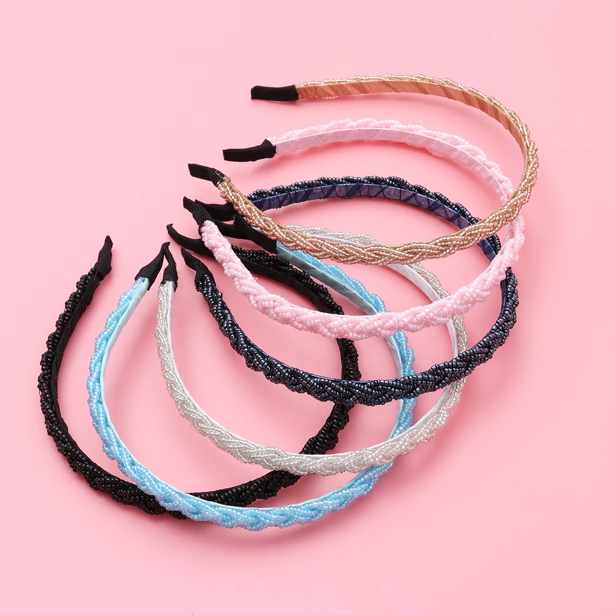 

6Pcs Women Headbands Crystal Headwear Dainty Jewelry Hair Accessories Stylish Fashionable Wedding Party SkinFriendly Fabric