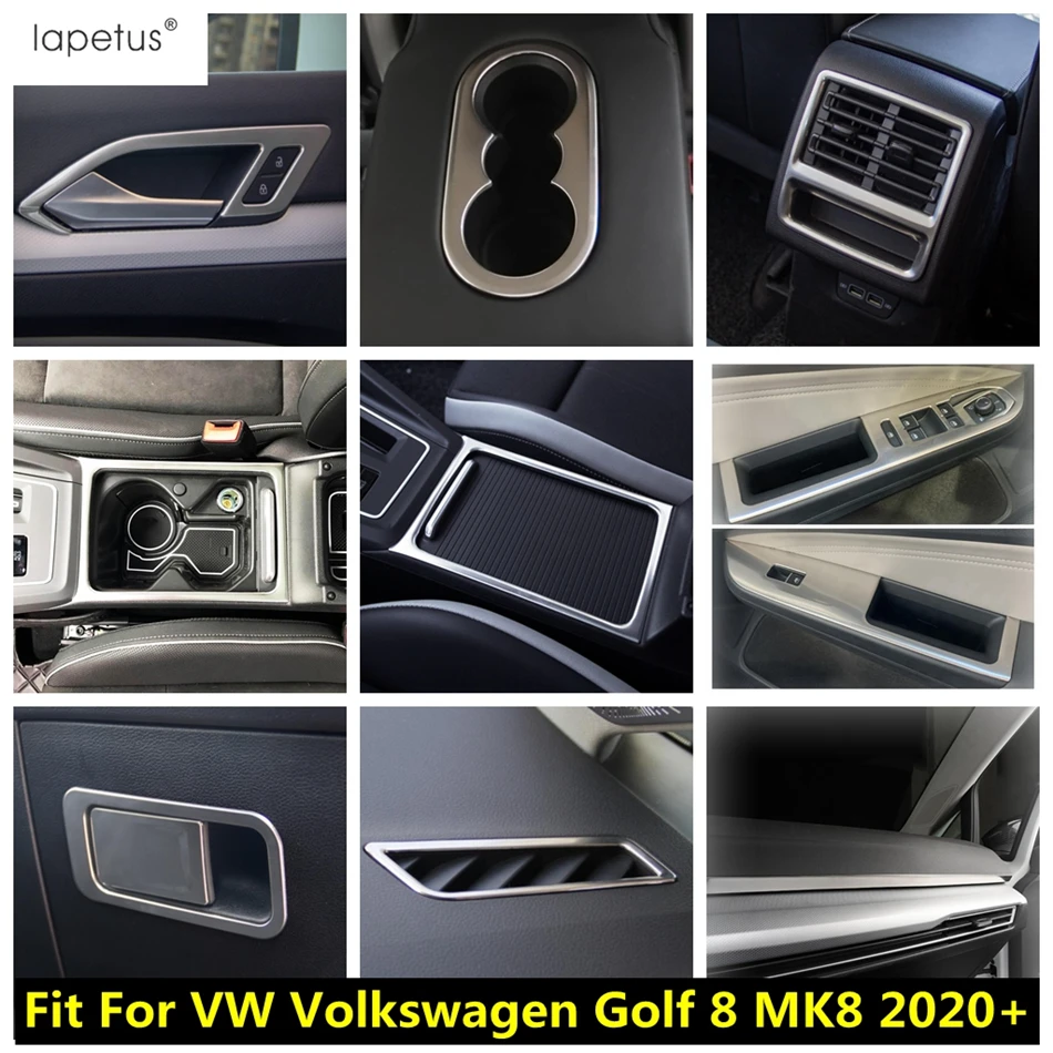 

Window Lift / Water Cup Panel / Glove Box / Handle Bowl Cover Trim Metal Accessories For VW Volkswagen Golf 8 MK8 2020 - 2024