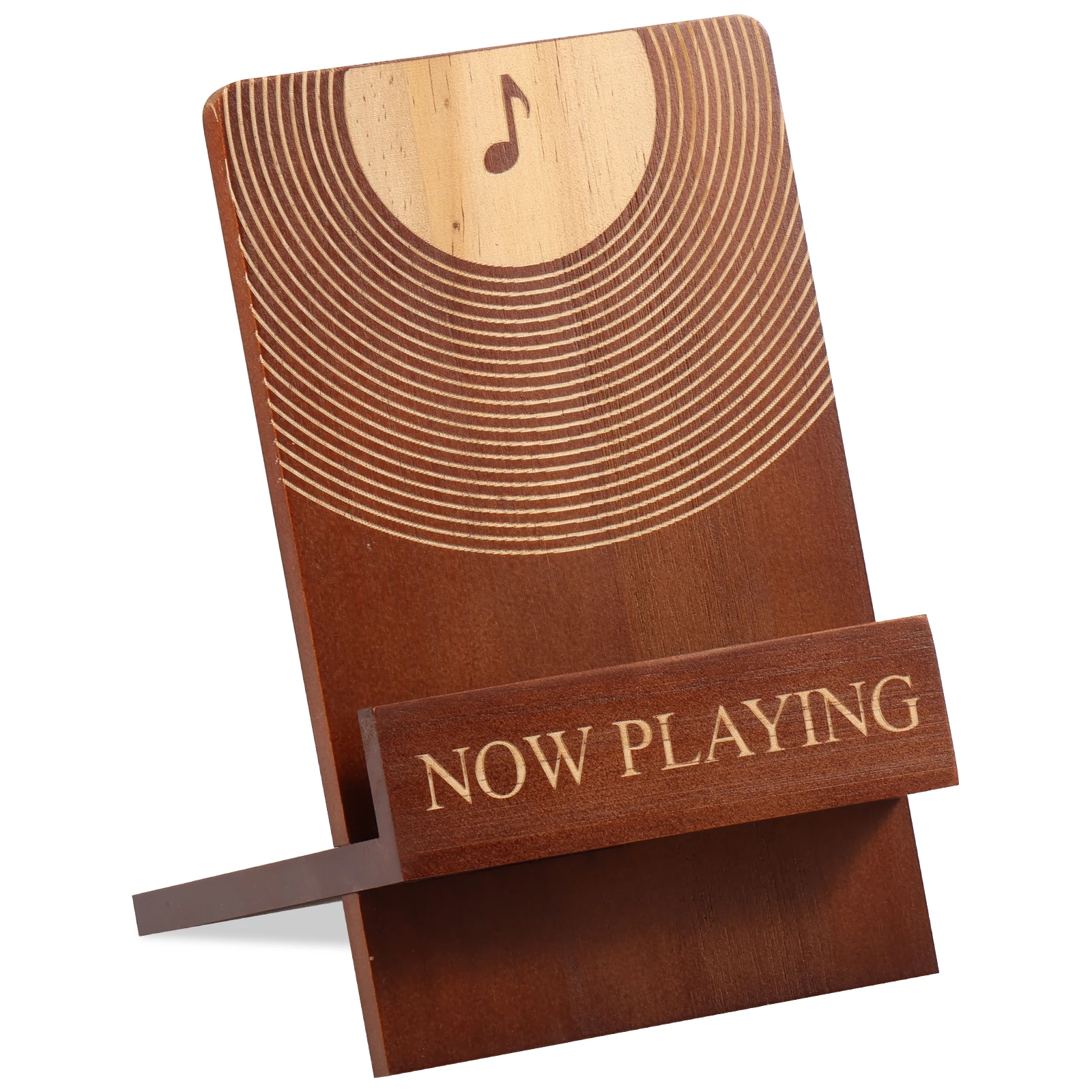 Jetzt spielender Vinyl-Schallplattenständer, Holz-Vinyl-Schallplattenhalter, Vintage-Schallplattenhalter, Ständer, Schallplatte, dekoratives Display für LP-Enthusiasten