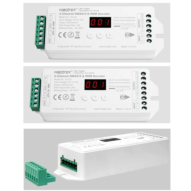 Miboxer одноцветный/CCT/RGB/RGBW/RGBCCT DMX512 Master 2,4G 86, настенный переключатель с сенсорной панелью, пульт дистанционного управления, 1/2/3/4/5-канальный декодер DMX512 и RDM