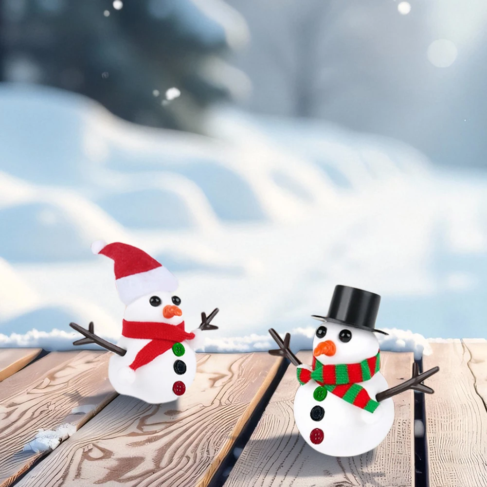 Dekorasi Natal Kit Pembuatan Boneka Salju dari Tanah Liat DIY Kerajinan Tangan Boneka Salju dari Tanah Liat Mainan Pesta Anak-anak Hadiah Natal Ideal