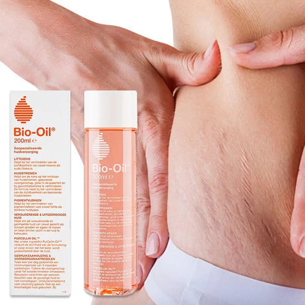 200ML Bio-Oil Body Skin Care Essential Oil Fades Stretch Marks Fades Facial Fine Tattoos Body Skin Oil Improves Uneven Skin