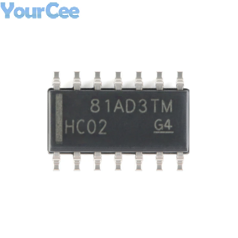 20pcs SN74HC02DR SOIC-14 HC02 Four-way 2 Input Positive NAND Gate Chip Logic Chip IC Integrated Circuit