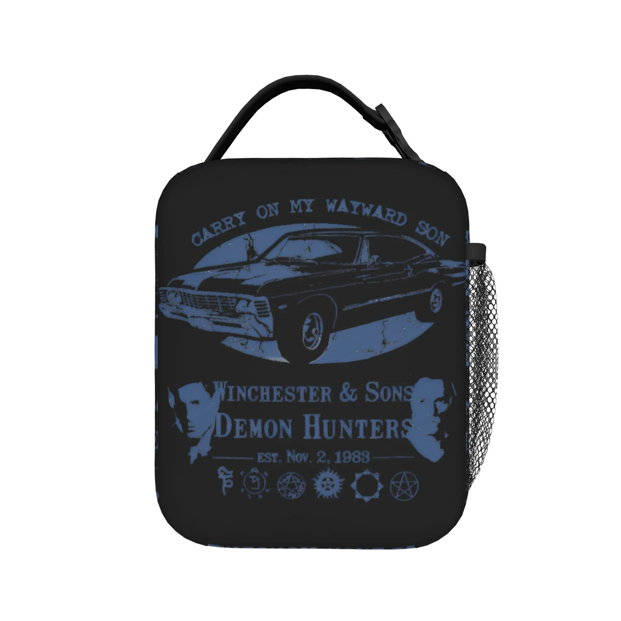 Carry On My Wayward Son Insulated Lunch Bag Thermal Bag ,Meal Container Supernatural Lunch Box Tote for Men Women College