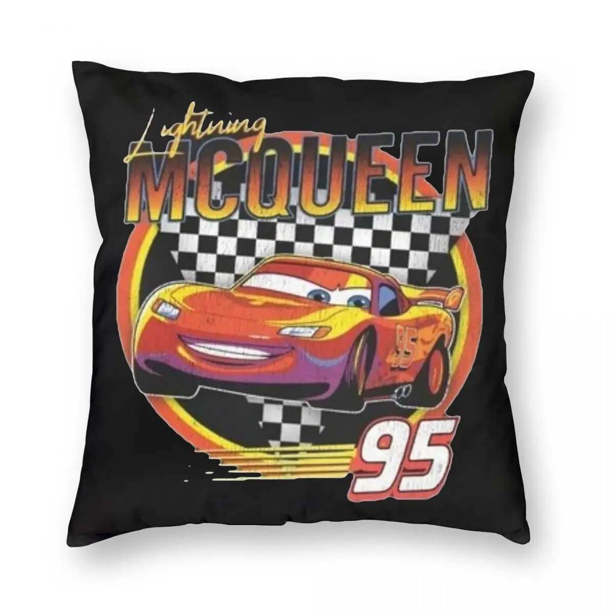 Lightning Mcqueen Cars Galaxy Pillowcase Soft Polyester Cushion Cover Decorations Throw Pillow Case Cover Chair Square 45X45cm