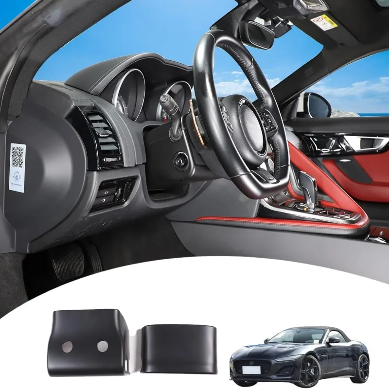 Carbon Car Steering Wheel Upper & Lower Steering Column Cover For Jaguar F-Type X152 2013-2024 Interior Steering Wheel Base Trim