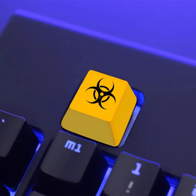 Capuchons de touches personnalisés, 1 pièce, à risque Bio, Umbrellla PBT, en métal, pour clavier mécanique