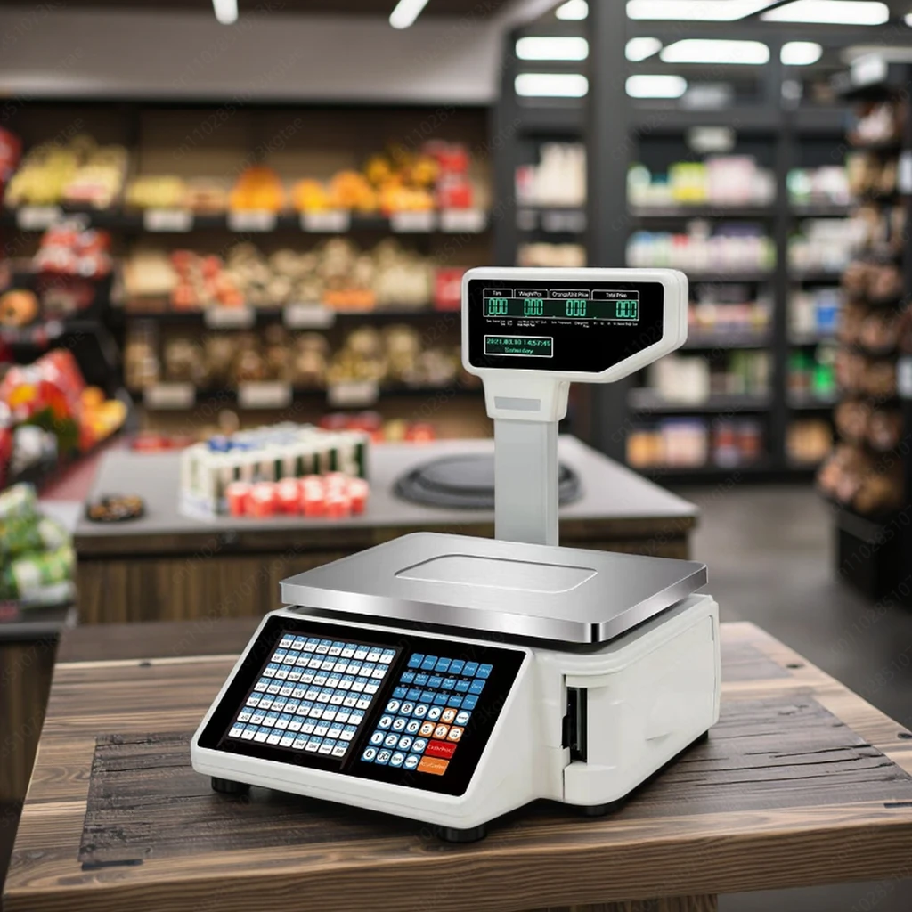 Affordable, High Quality, New Products on The Market, Cash Register Scales for Supermarkets, Barcode Label Printing Scales