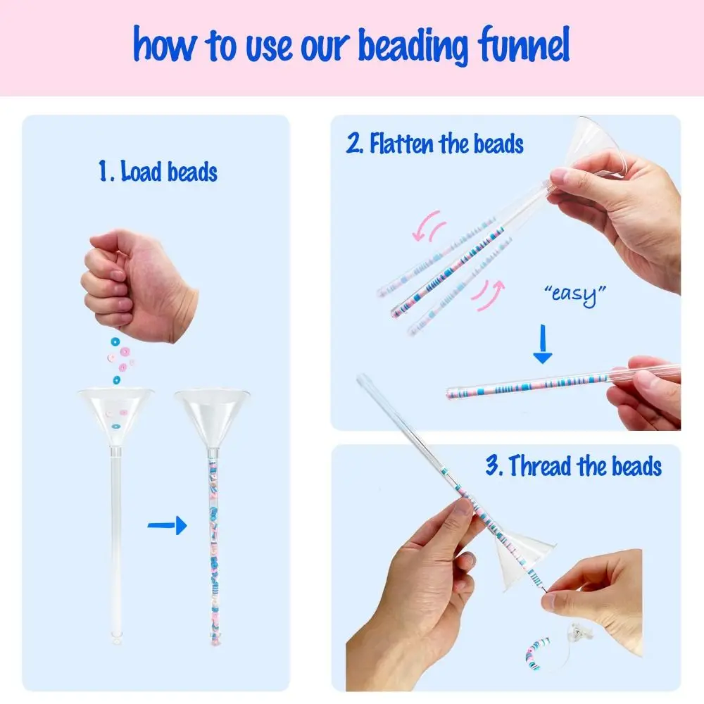 DIY Craft Beading Funnel HeadBands Handmade Beading Tools Kit Loose Beads Art Necklaces Making for Jewelry Making Accessary