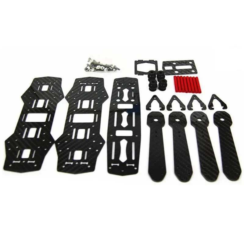 Kit Bingkai Quadcopter Mini Bingkai Serat Karbon QAV250 Harian Kit Bingkai Drone Muticopter RC Kit Bingkai Belum Dirakit