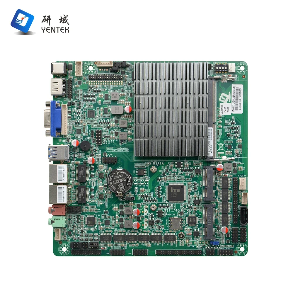 Motherboard with Processor Celeron J4125 Quad Core DDR4 VGA HD LVDS 2 LAN 10 RS232 COM Embedded Mini Itx Motherboard