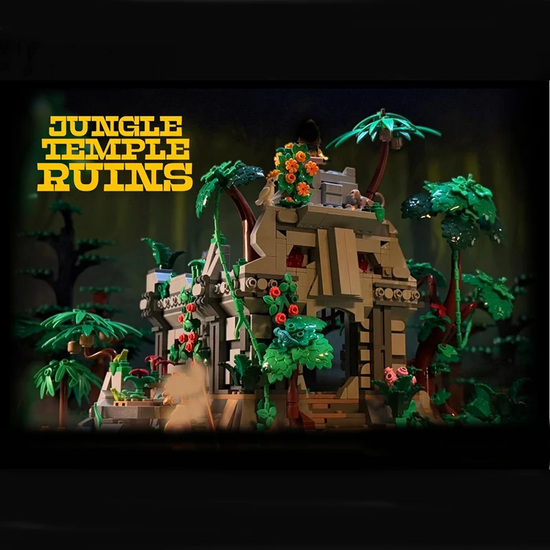1391PCSMOC Sci-Fi Series Treasure Hunt Architecture Jungle Temple Ruins Building Block Model Assembly DIY Educational Toy Gift