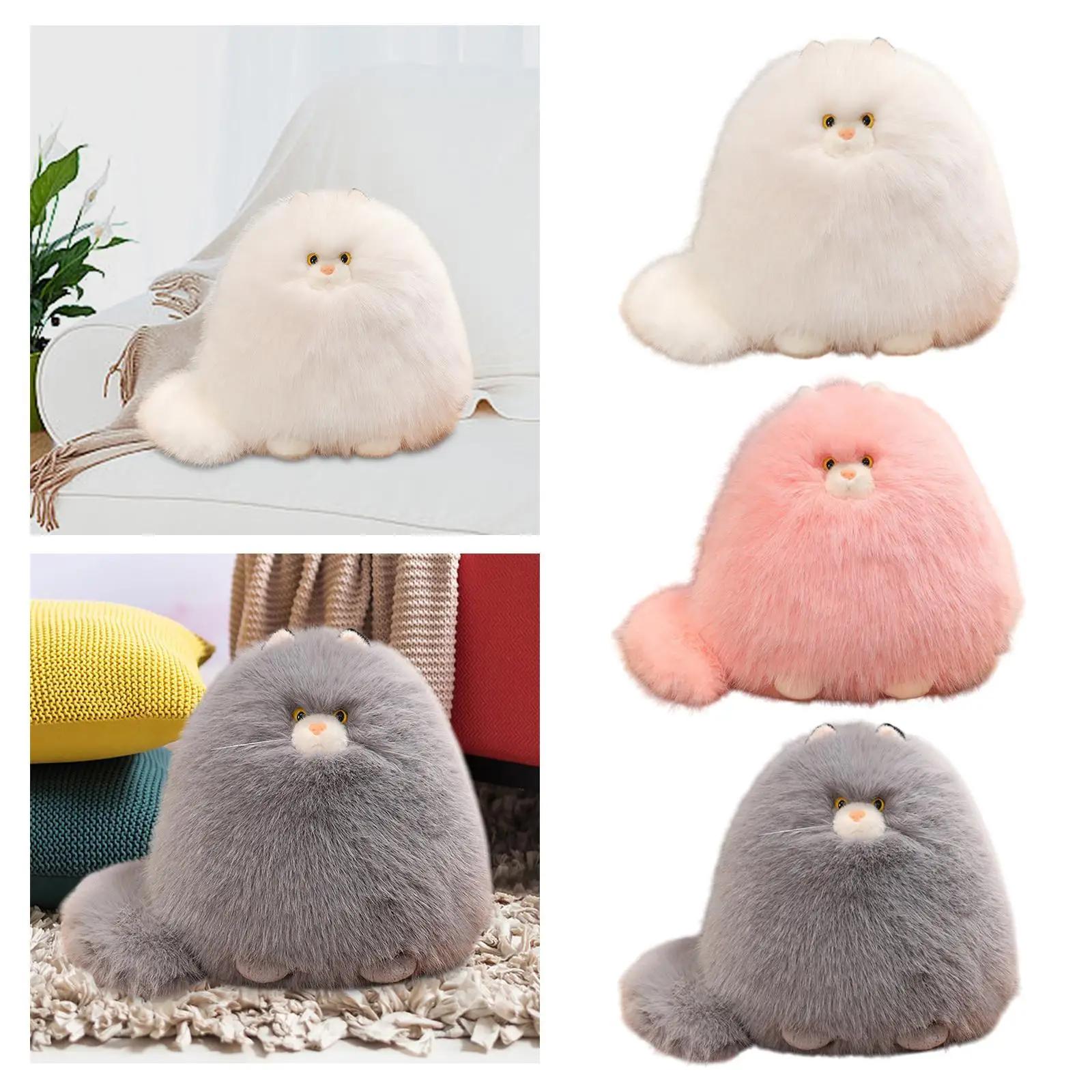 Juguete de peluche de gato, juguete de acompañamiento, regalos de cumpleaños, bonito decoración de dormitorio de 12 pulgadas, suave para niños, niñas, niños, adolescentes, familia