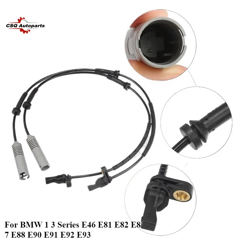 

34526762465 34526762466 Front Rear Left Right ABS Wheel Speed Sensor For BMW 1 3 Series E46 E81 E82 E87 E88 E90 E91 E92 E93