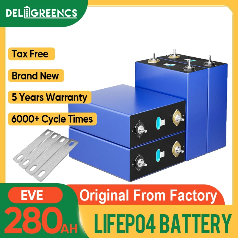 Grade A Brand NEW 280K 6000 Cycles  Rechargeable Battery 24V 48V Lifepo4 Battery for EV RV Solar Storage Scooter  ElectricBoat