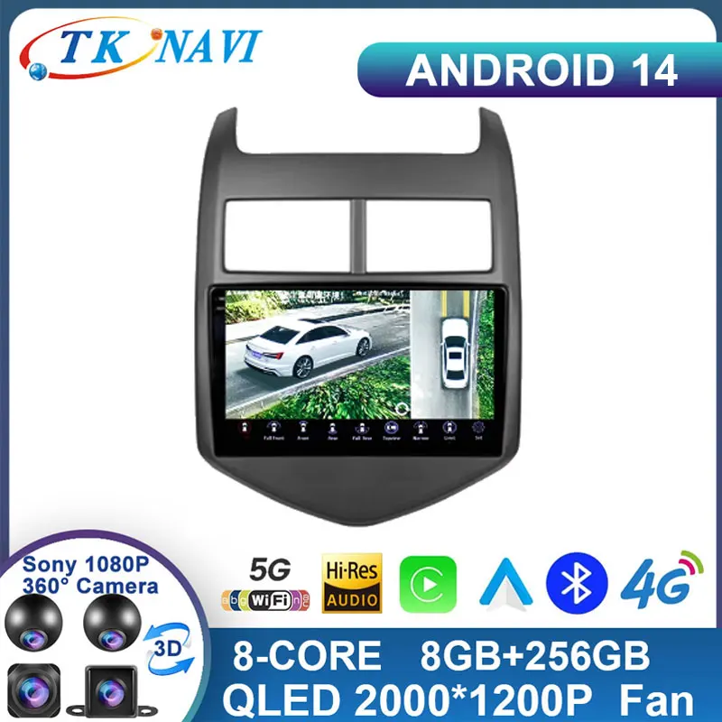 

Android 14 For Chevrolet Aveo 2 Sonic T300 Car Radio Multimedia Player Autoradio CarPlay Navigation GPS WIFI 4G QLED DSP 2Din