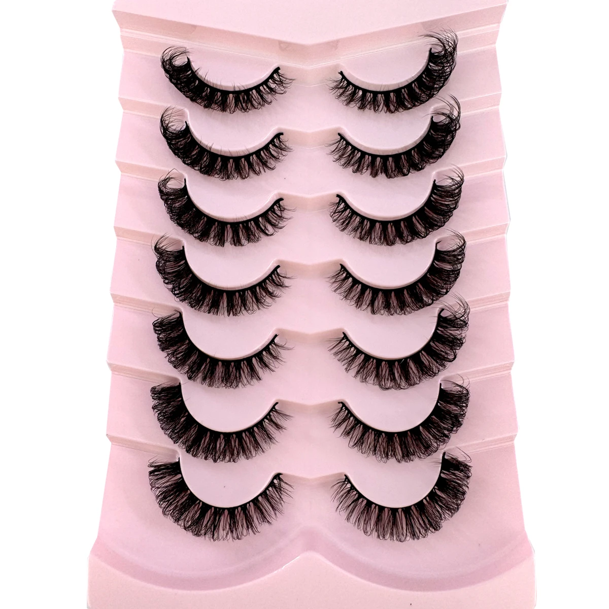 5/7 Paar russische Streifenwimpern, flauschige künstliche Nerzwimpern, Wispy-Wimpern für einen natürlichen Look, dicke, voluminöse künstliche Wimpern, lockige künstliche Wimpern – Detail 35