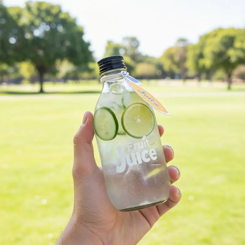 Premium Plastic Juice Bottles with Tight Fitting Caps for No-Spill Juice or Smoothies on the Go